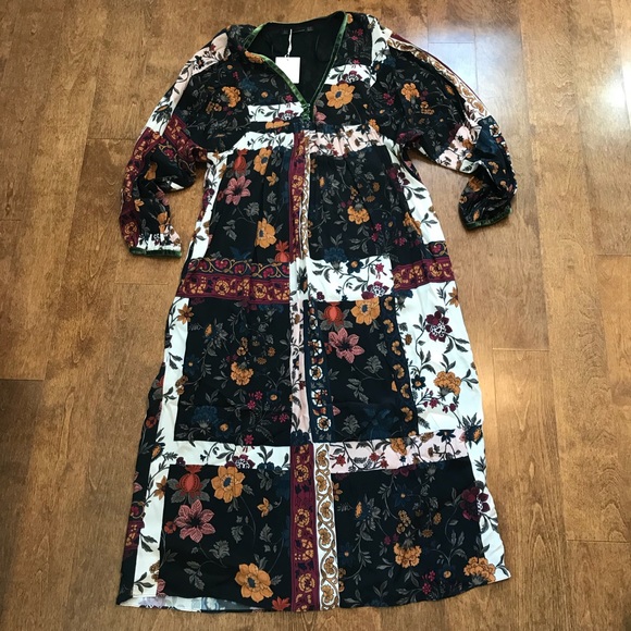 New Zara Bohemian Goddess Maxi Dress S - Picture 4 of 8